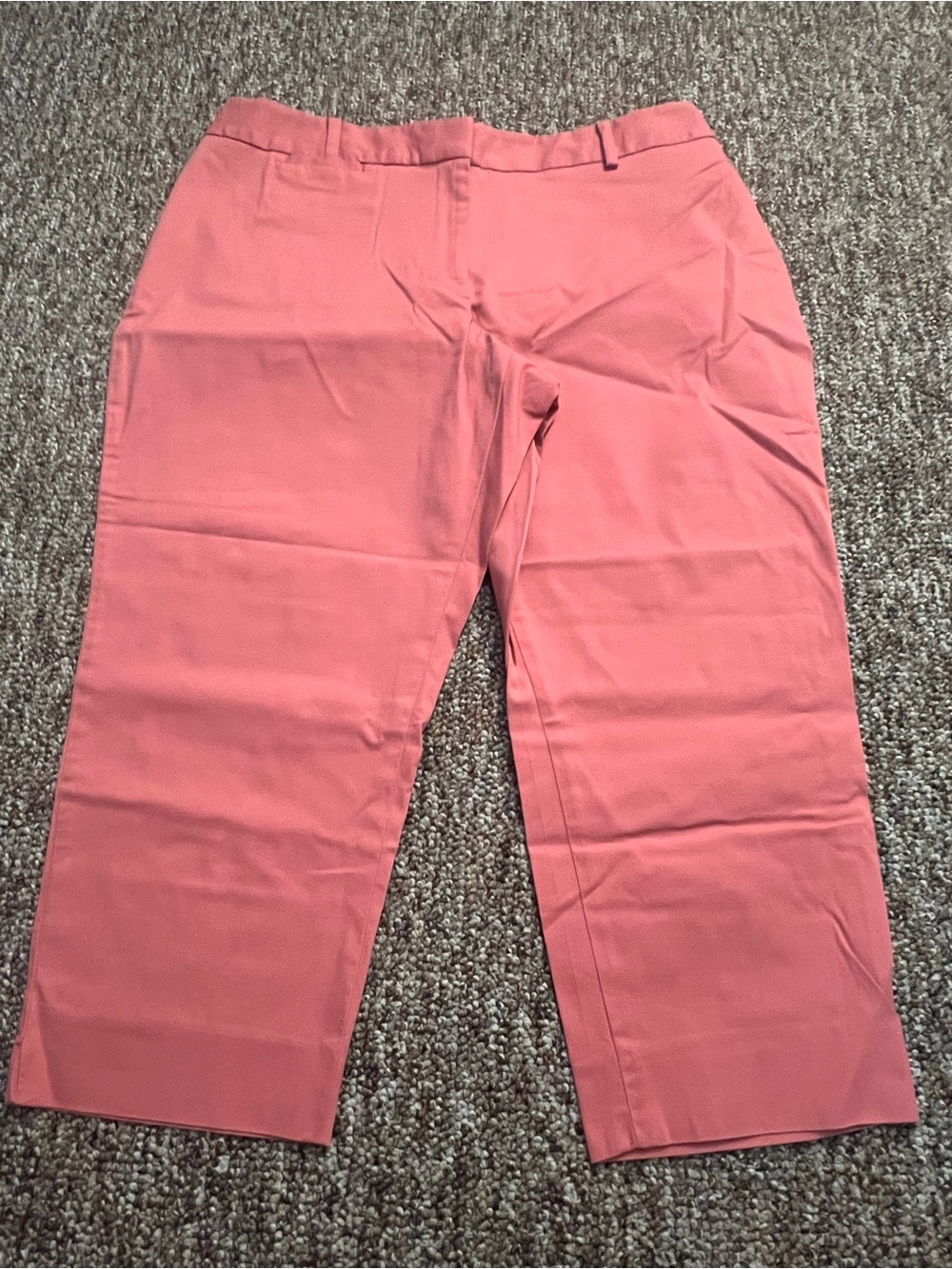 Talbots Women’s Pink Cropped Business Causal Stretchy Salmon Pink Pants 16WP